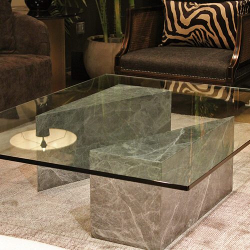 Mesa de centro Par Triángulo mármol - Mármol Hermes Gray