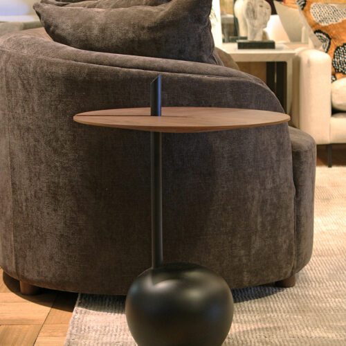 Mesa lateral Leaf Black