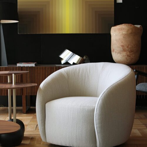 SILLÓN GIRATORIO LONDON TELA BOCA 02