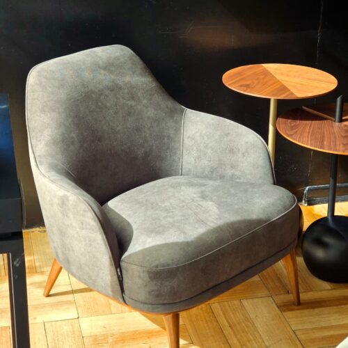 Sillón Constantina felpa verde