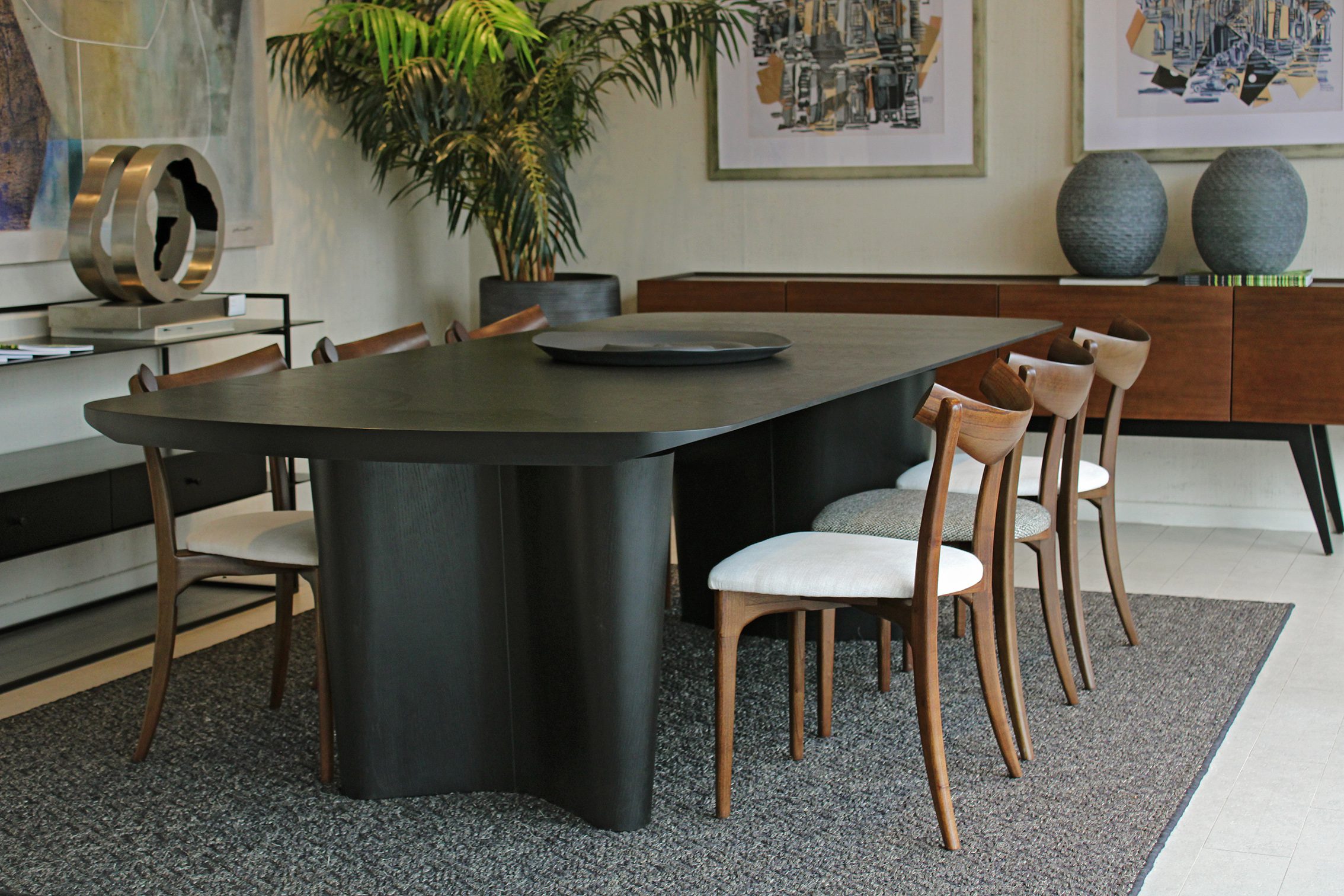 Comedor Liquen ebano 270x120x76 Junio 29