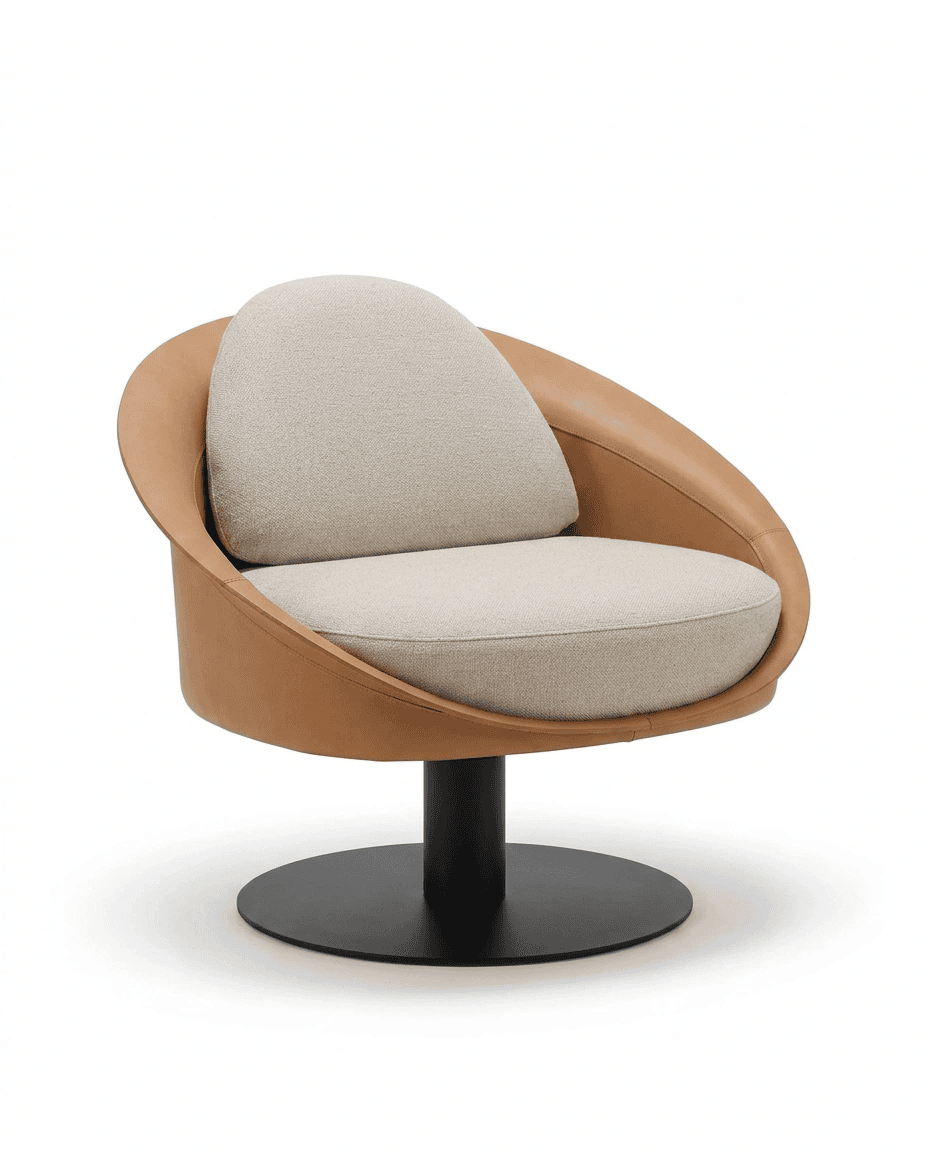 Sillon Mirai - tela 240 cuero whiskey - Junio 26 - Imagen 7