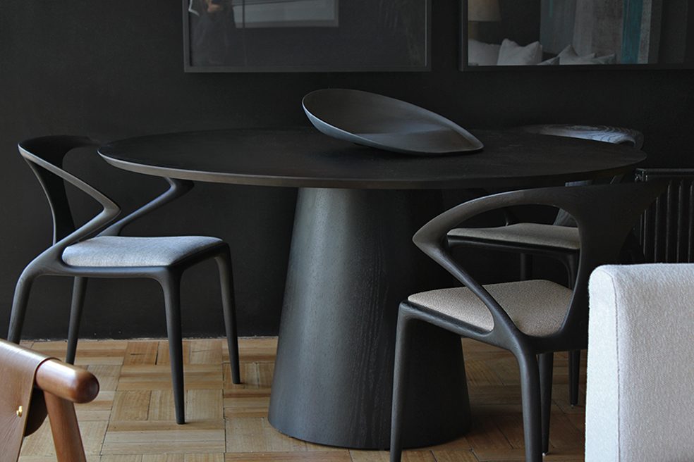 Comedor Cono madera ebano 150 - Imagen 2