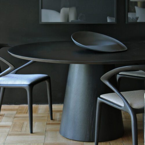 Comedor Cono madera ebano 150