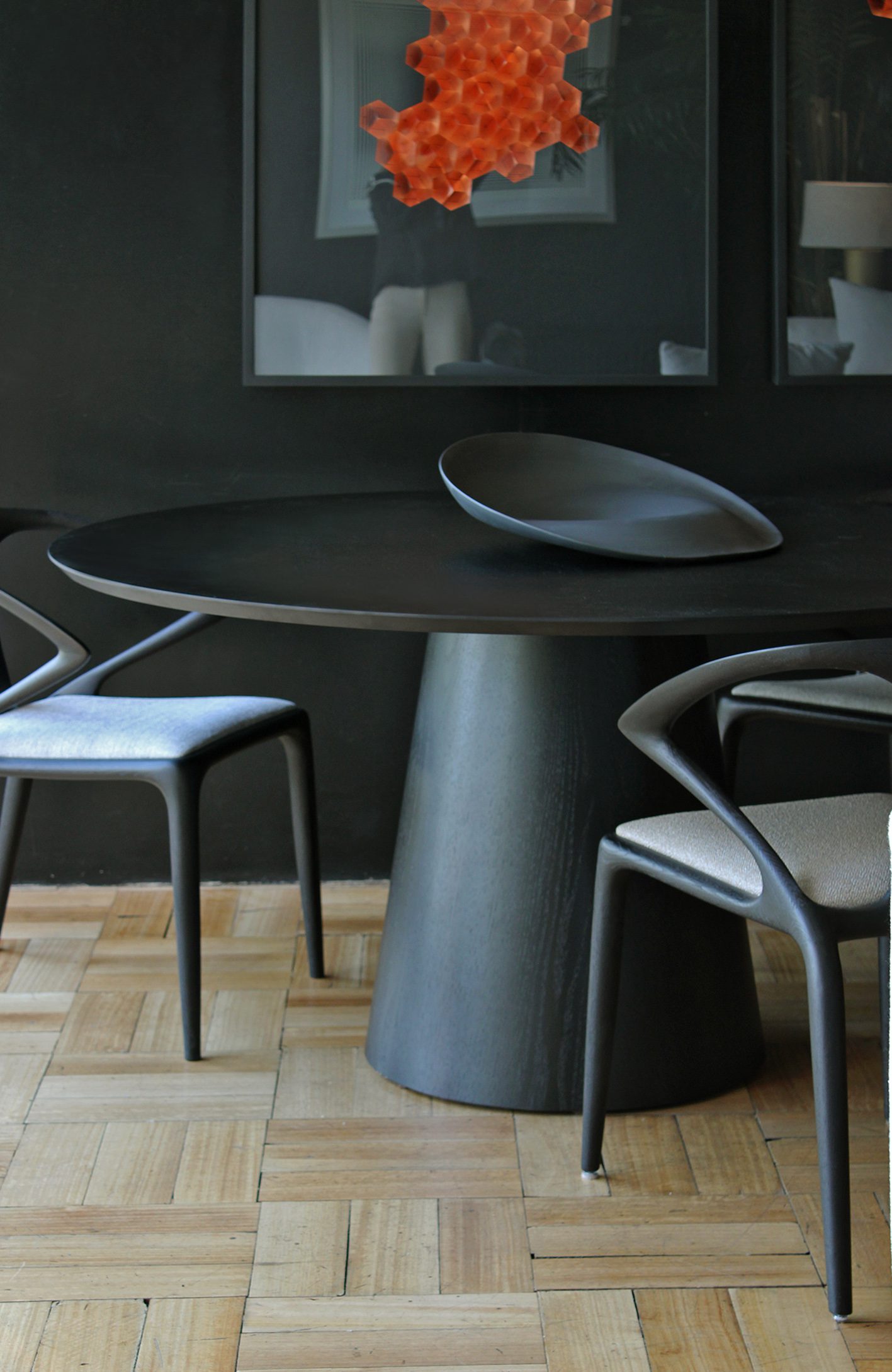 Comedor Cono madera ebano 150