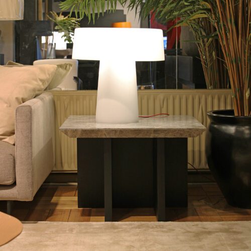 Mesa Lateral Genova - 70x70 mármol Hermes grey