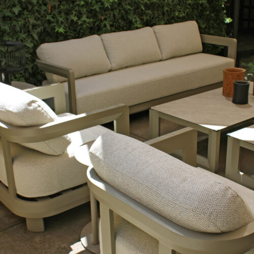 TERRAZA SPLIT SET 1 sofá +2 sillones + 1 mesa